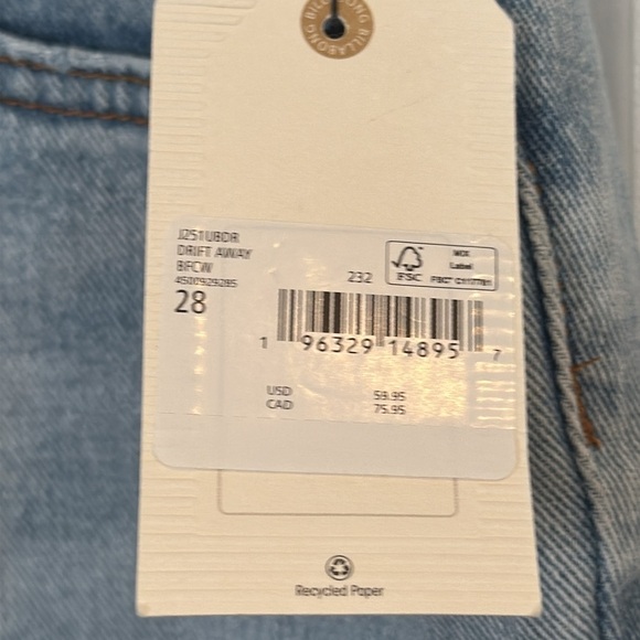 Billabong Denim drift away cut off jean shorts 28 - Picture 5 of 9